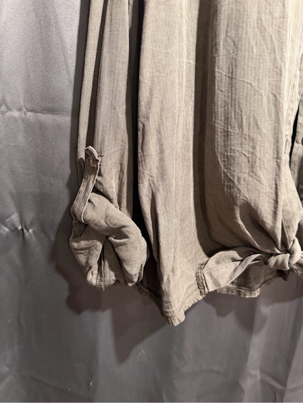 Altar'd State Button-Down Shirt in Olive - Picture 2 of 4